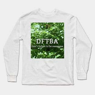 Green DFTBA With Butterfly Long Sleeve T-Shirt